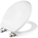 Mayfair by Bemis White Round Closed Front with Cover Toilet Seat 