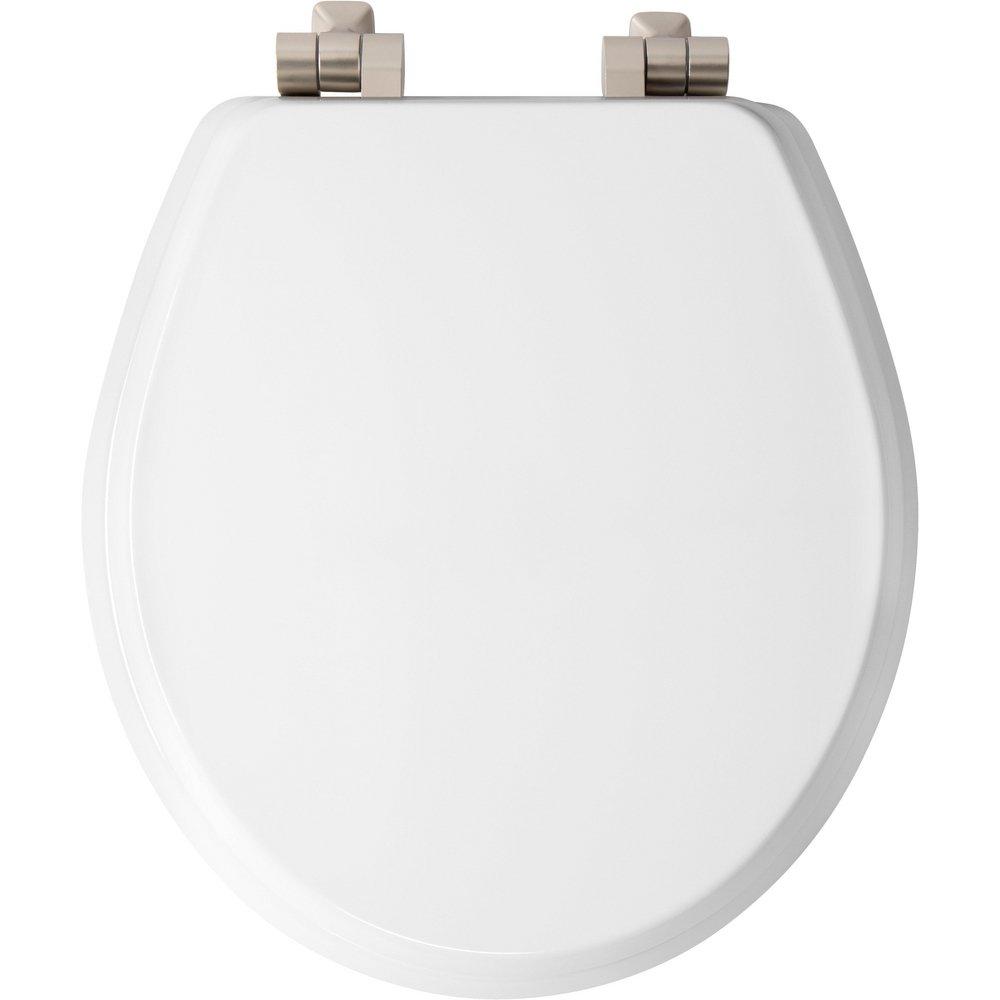 Mayfair by Bemis White Round Closed Front with Cover Toilet Seat 