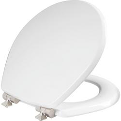 Round Closed Front with Cover Toilet Seat in White