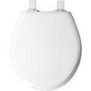Bemis White Round Closed Front with Cover Toilet Seat 