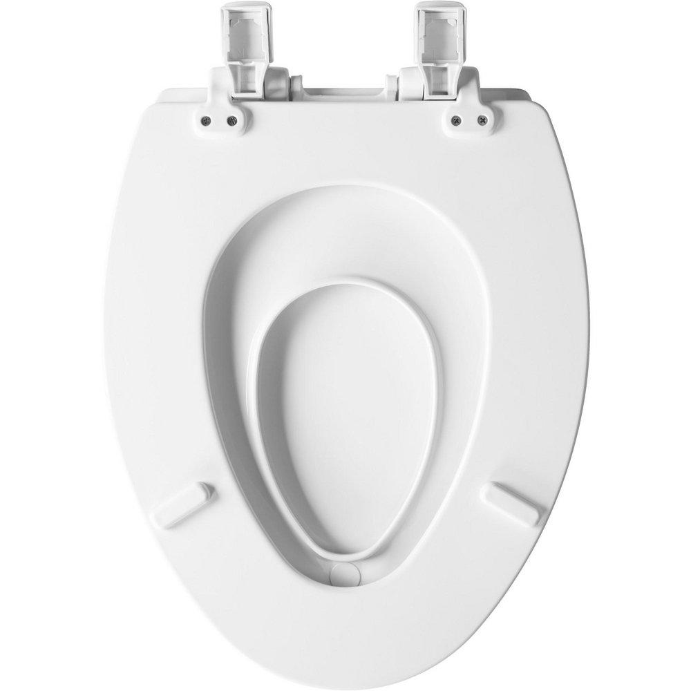 Mayfair by Bemis White Elongated Closed Front with Cover Toilet 