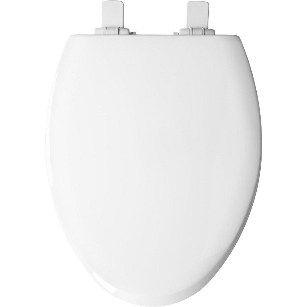 Mayfair by Bemis White Elongated Closed Front with Cover Toilet 