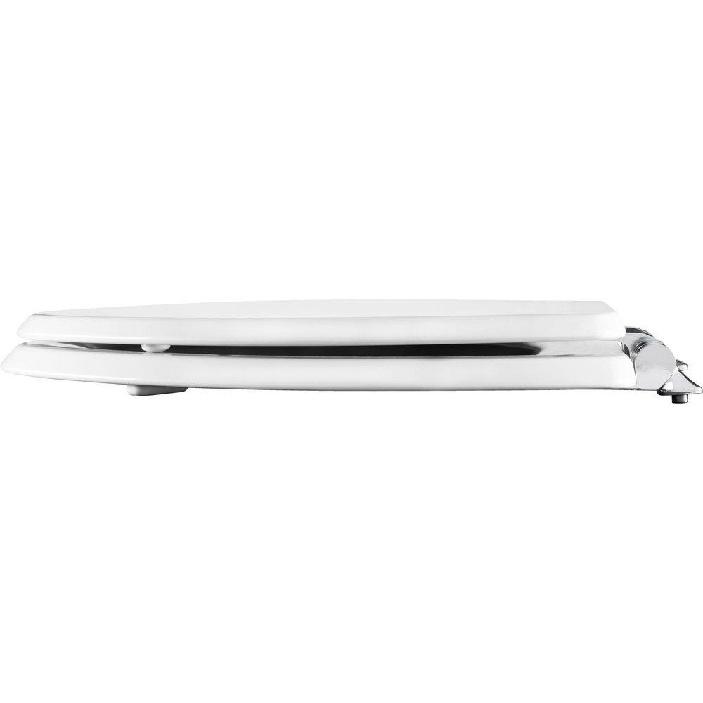 Mayfair by Bemis White Elongated Closed Front with Cover Toilet Seat 