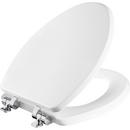 Mayfair by Bemis White Elongated Closed Front with Cover Toilet Seat 