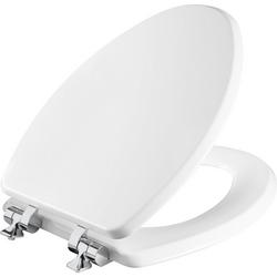 Elongated Closed Front with Cover Toilet Seat in White