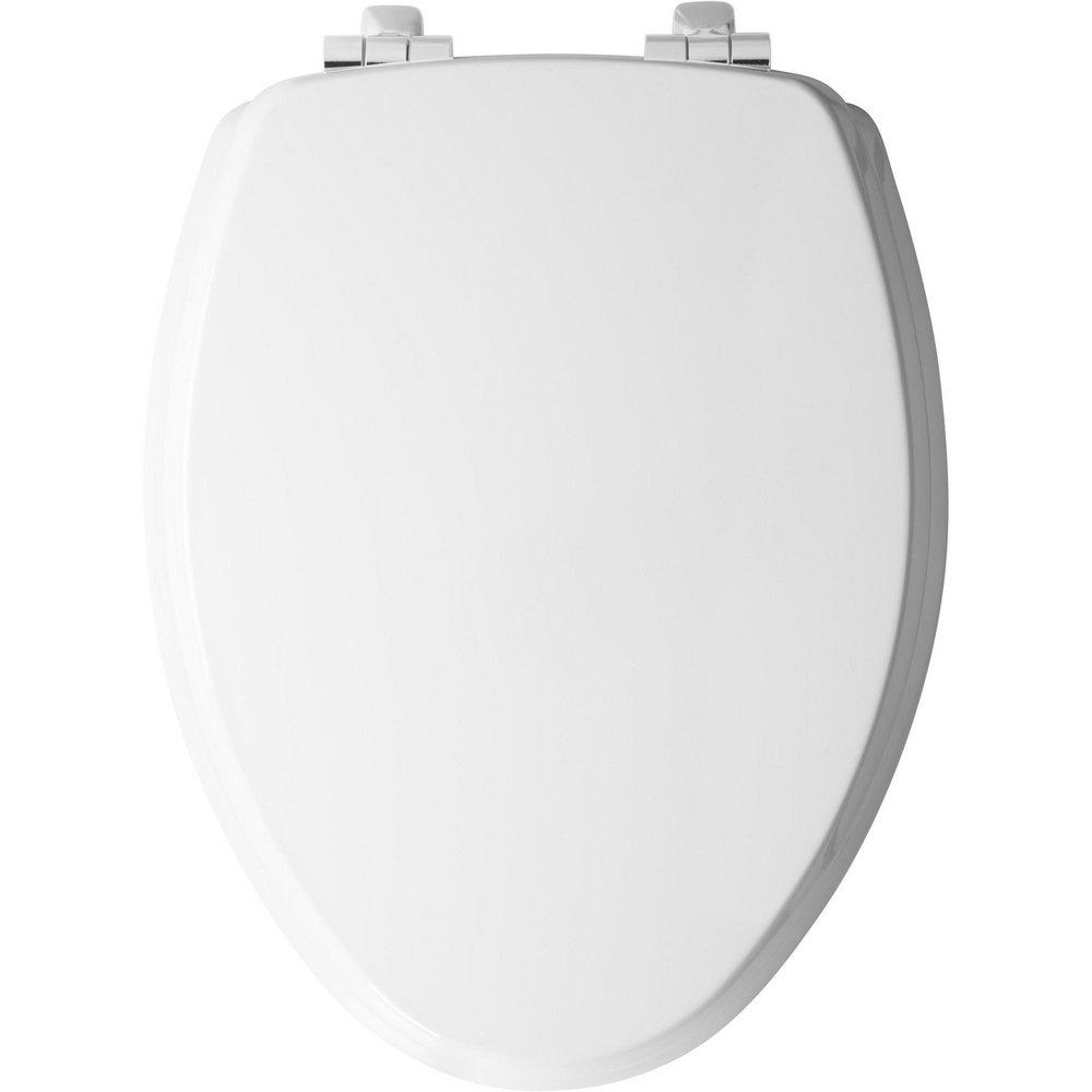 Mayfair by Bemis White Elongated Closed Front with Cover Toilet Seat 