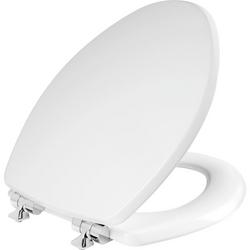 Elongated Closed Front with Cover Toilet Seat in White