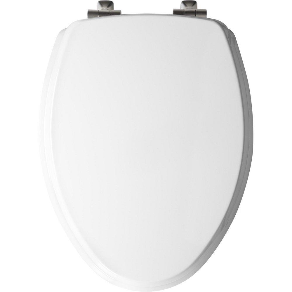 Mayfair by Bemis White Elongated Closed Front with Cover Toilet 