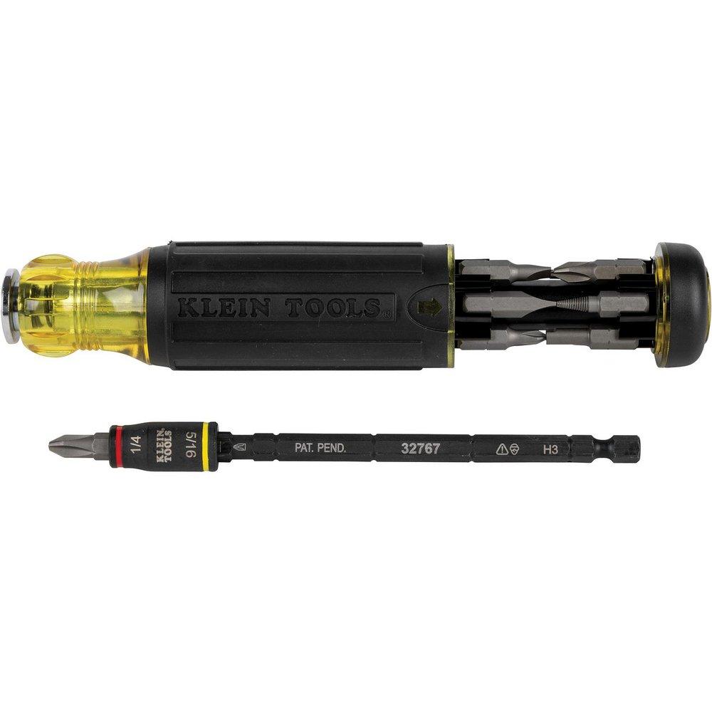 14-in-1 HVAC Adjustable-Length Impact Screwdriver with Flip Socket 