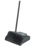 Black Dust Pan with Metal Handle in Black 