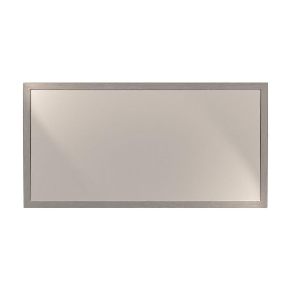 Jensen Satin Nickel 70 in. Rectangular Framed Mirror in Satin Nickel 