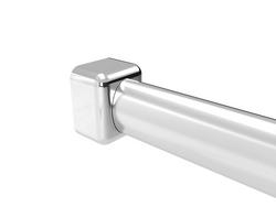 60 in. Wall Mount Oval Shower Rod in Polished Stainless Steel