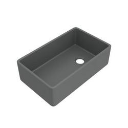 32 in. Farmhouse Fireclay Single Bowl Kitchen Sink in Satin Grey
