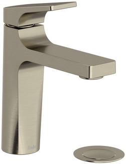 Single Handle Monoblock Bathroom Sink Faucet in Brushed Nickel
