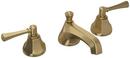 Two Handle Widespread Bathroom Sink Faucet in Antique Gold