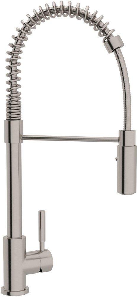 Single Handle Pull Down Kitchen Faucet in Stainless Steel 