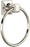 Square Closed Towel Ring in Polished Nickel