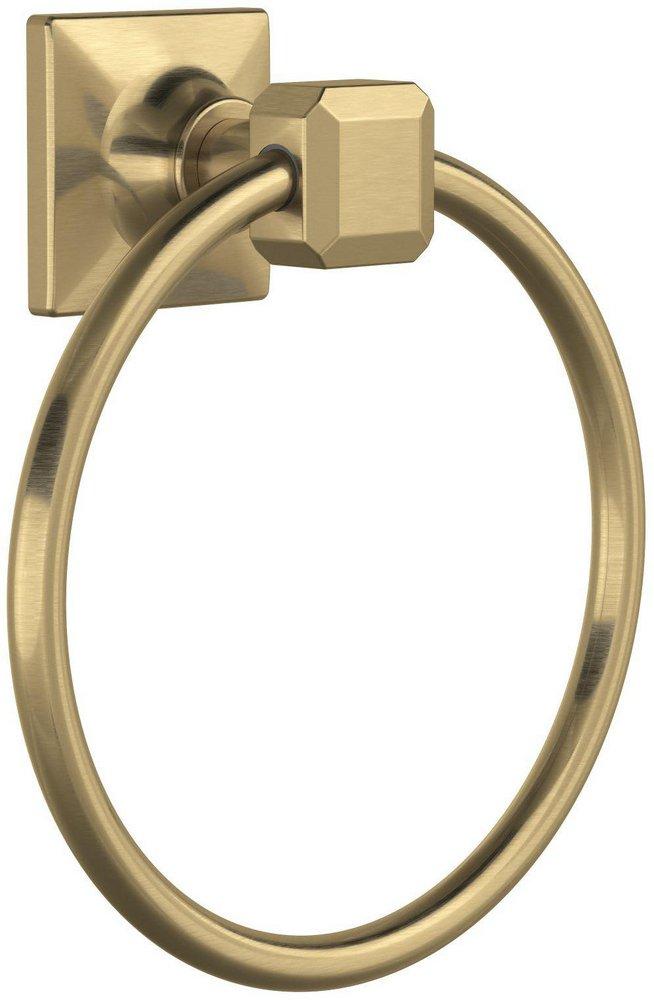 ROHL&reg; Antique Gold Round Closed Towel Ring 