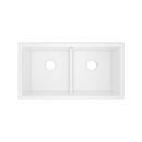 33 x 18 in. No-Hole Fireclay Double Bowl Undermount Kitchen Sink in White