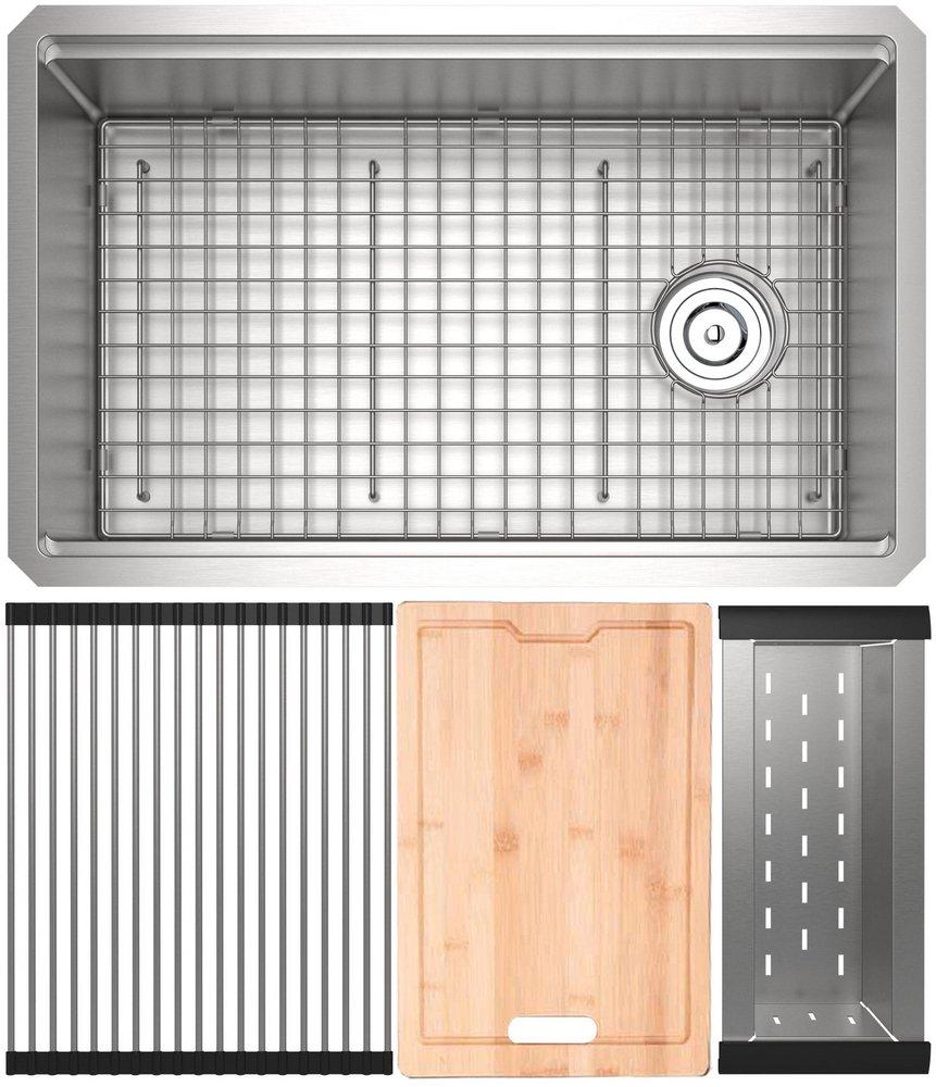 CULINARIO 30 STAINLESS STEEL CHEF/WORKSTATION SINK WITH ACCESSORIES 