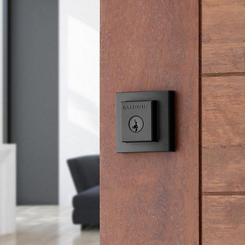 Baldwin Matte Black Keyed Entry Deadbolt in Matte Black 