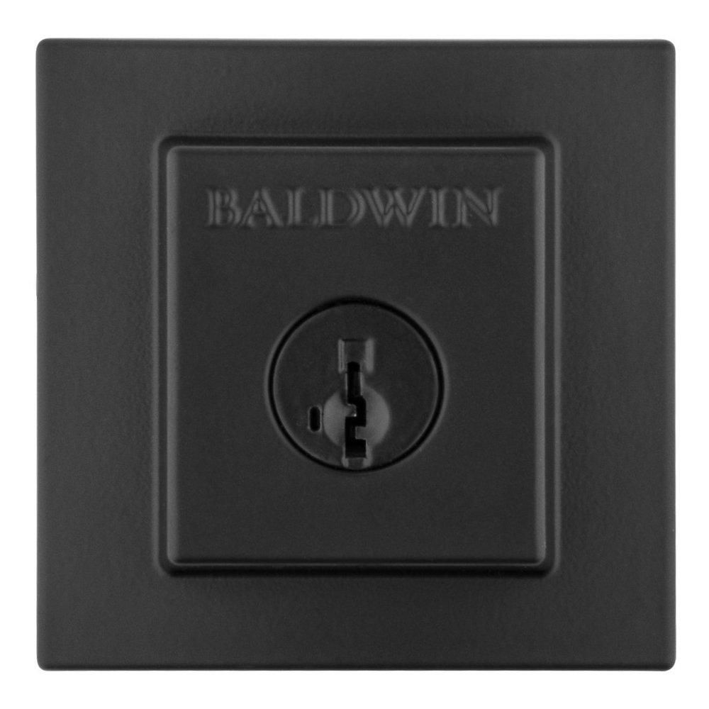 Baldwin Matte Black Keyed Entry Deadbolt in Matte Black 