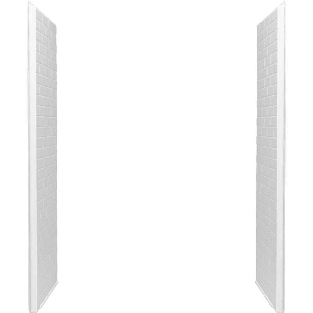 30 x 73 in. Subway Tile Shower End Wall Set 