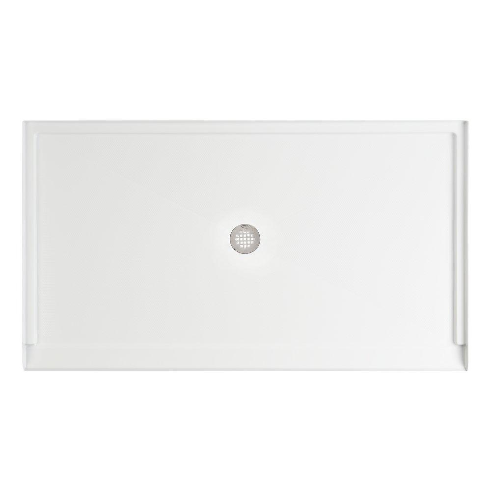 64 in. x 36 in. Shower Base with Center Drain in White - Drain Included image number 0