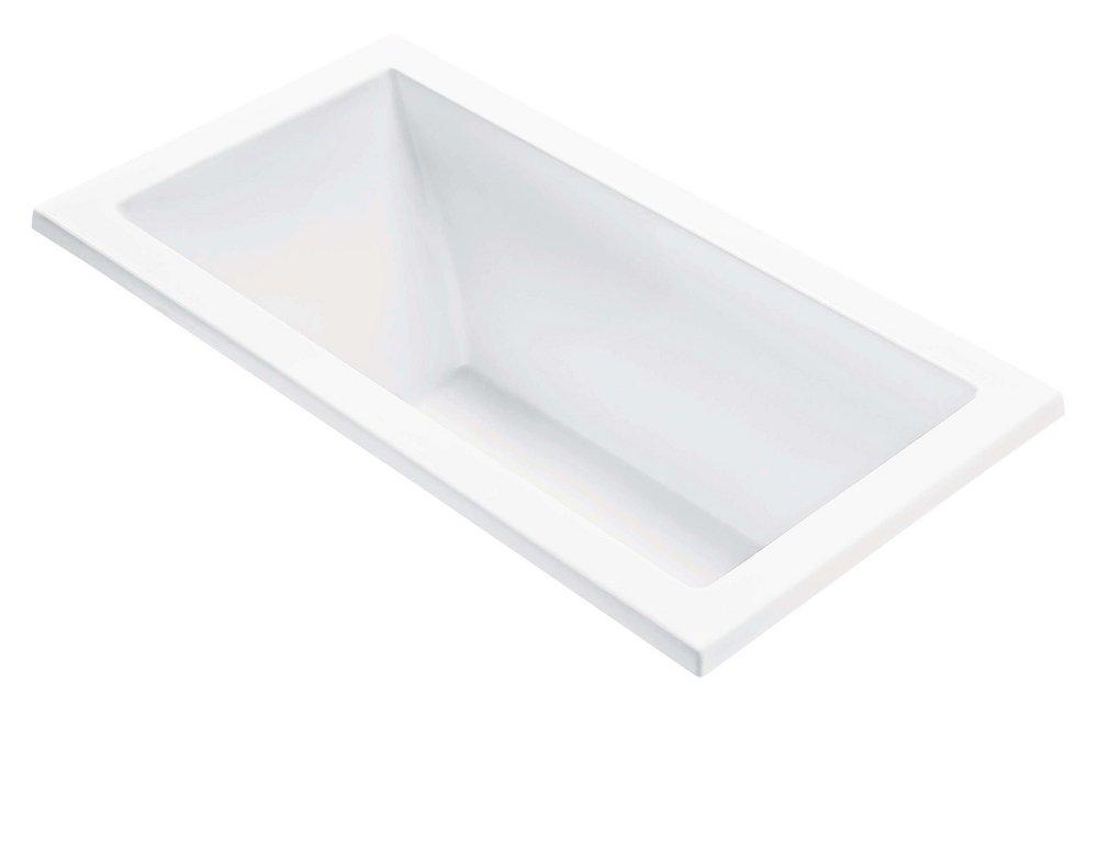 MTI Baths Matte White 60 x 31-1/2 in. Soaker Drop-In Bathtub Left and Right Drain 