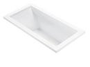 MTI Whirlpools&reg; White 60 x 30 in. Soaker Drop-In Bathtub Left and Right Drain 