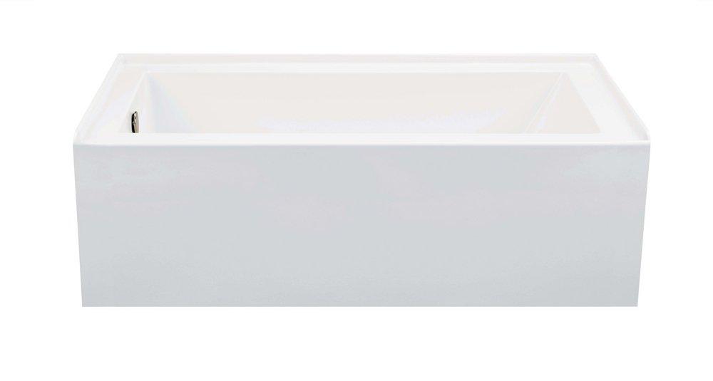 MTI Baths White 60 x 32 in. Soaker Alcove Bathtub Left Drain 