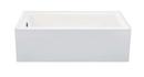 MTI Baths White 60 x 32 in. Soaker Alcove Bathtub Left Drain 