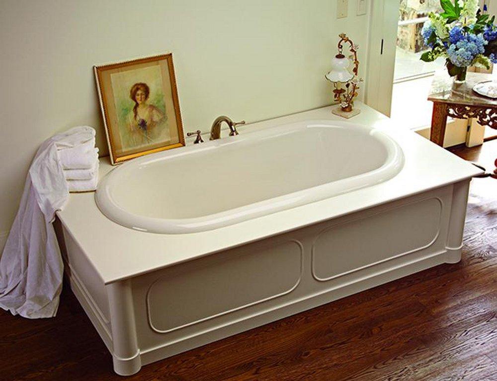 MTI Whirlpools&reg; White 65-1/2 x 35 in. Soaker Drop-In Bathtub Center Drain 