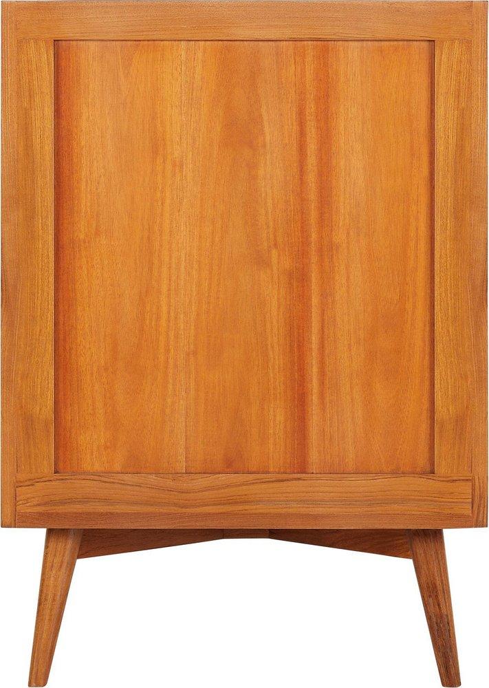 *CVR* 24 NOVAK TEAK VANITY WITH RECTANGULAR UNDERMOUNT SINK NATURAL TEAK CARRARA SINGLE HOLE 