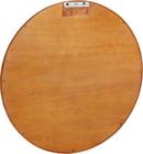 34 in. Round Vanity Mirror in Natural Teak 
