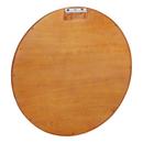 34 in. Round Vanity Mirror in Natural Teak 
