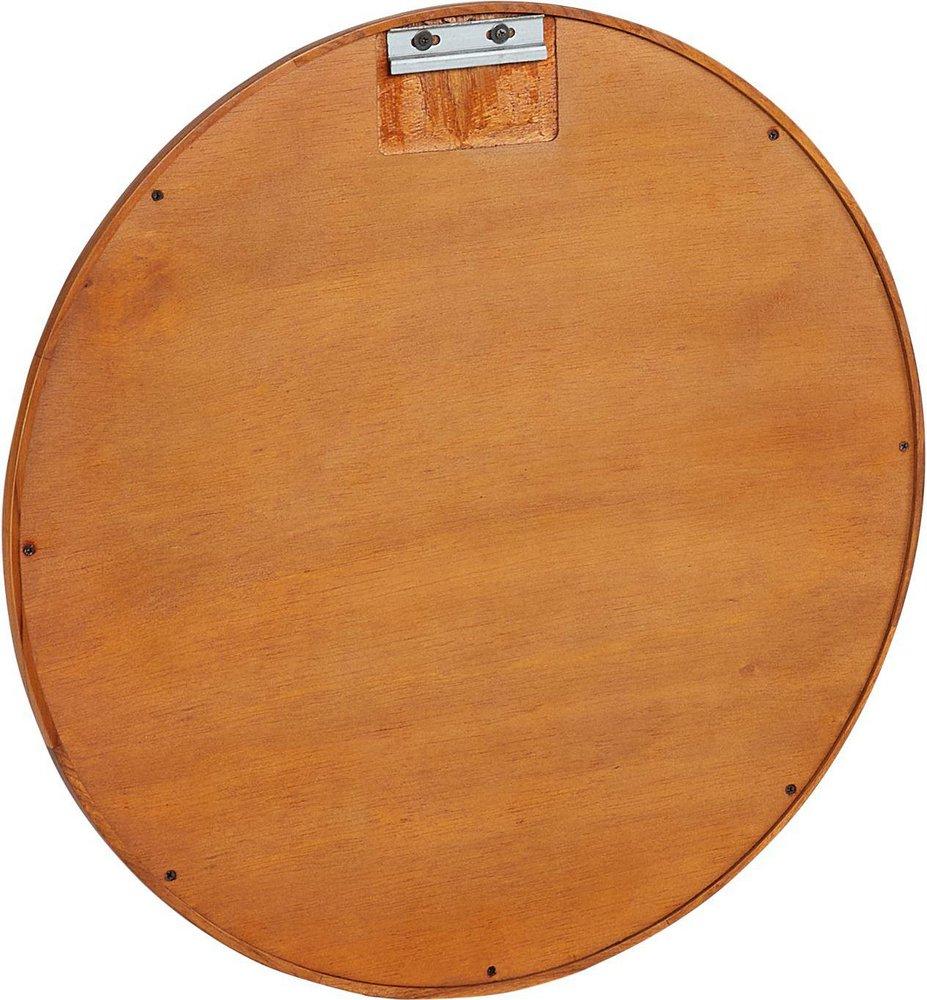 *CVR* 24 NOVAK ROUND TEAK VANITY MIRROR NATURAL TEAK 