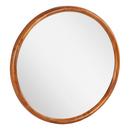 24 in. Round Vanity Mirror in Natural Teak 