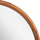 24 in. Round Vanity Mirror in Natural Teak 