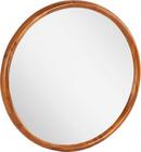 24 in. Round Vanity Mirror in Natural Teak 