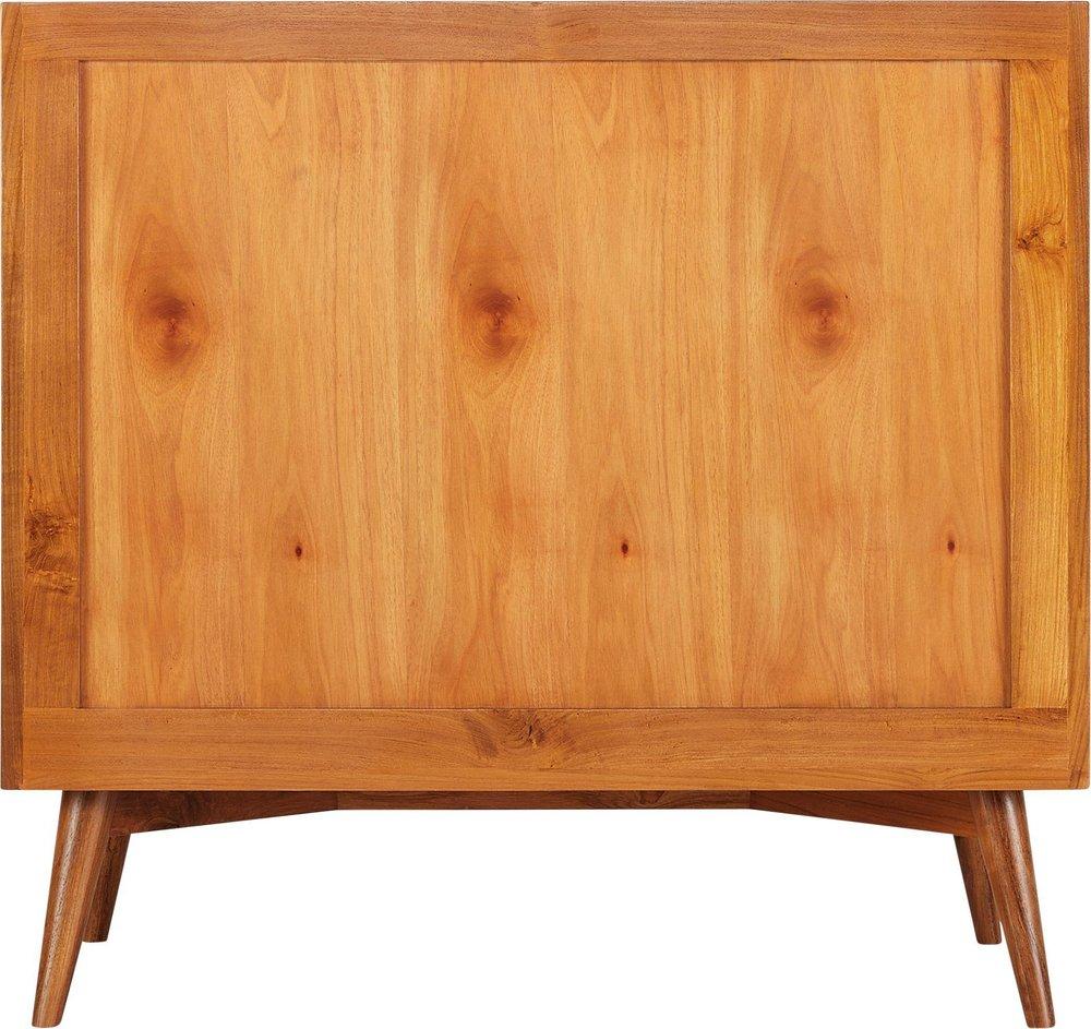 *CVR* 36 NOVAK TEAK VANITY WITH RECTANGULAR UNDERMOUNT SINK NATURAL TEAK FEATHERED WHITE WIDESPREAD 