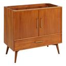 *CVR* 36 NOVAK TEAK VANITY WITH RECTANGULAR UNDERMOUNT SINK NATURAL TEAK FEATHERED WHITE WIDESPREAD 