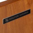 *CVR* 30 NOVAK TEAK VANITY WITH UNDERMOUNT SINK NATURAL TEAK FEATHERED WHITE WIDESPREAD 