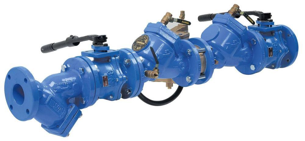 *CVR* 4 IN CAST IRON REDUCED PRESSURE ZONE BACKFLOW PREVENTER ASSY QUARTER TURN SHUTOFF VALVES FDA EPOXY COATED STRAINER ARMORTEK COATING BACKFLOW FLOOD SENSOR 