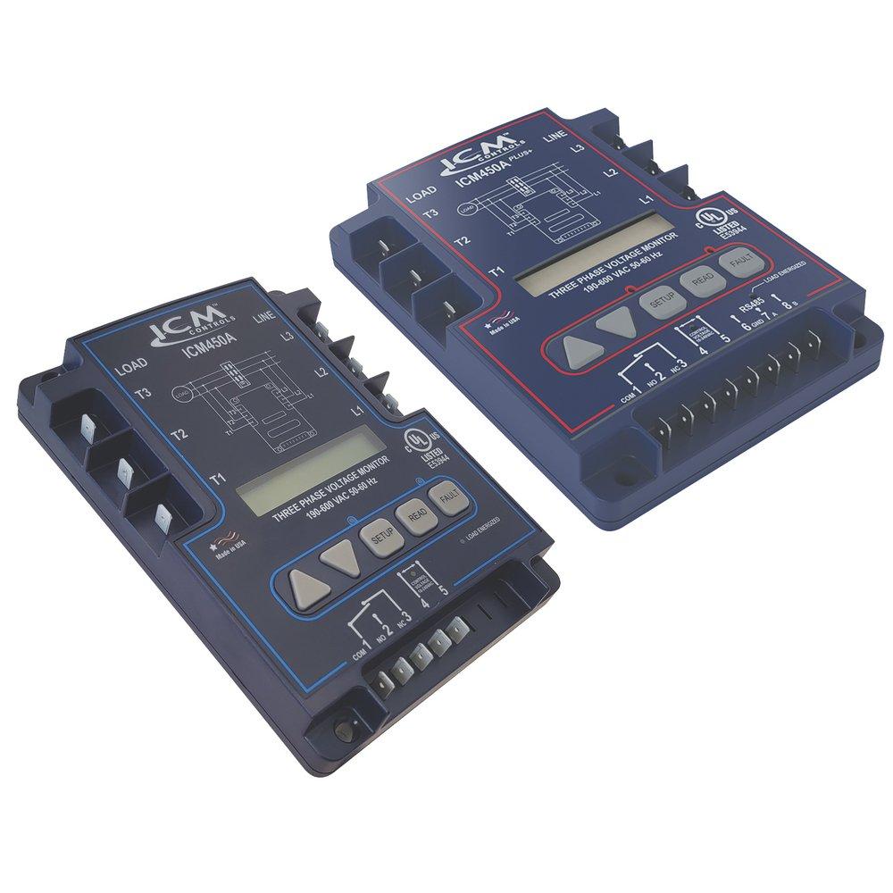 Programmable 3-Phase Line Voltage Monitor with Backlit LCD 