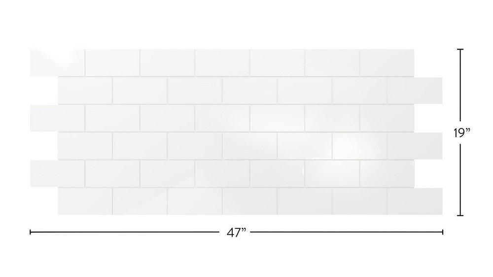19 x 47 in. Subway Tile Backsplash Kit 