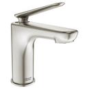 Monoblock Bathroom Sink Faucet in Brushed Nickel 
