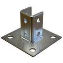 3-1/2 x 6 x 6 in. Yellow Zinc Chromate Carbon Steel Single Channel 4-Hole Base