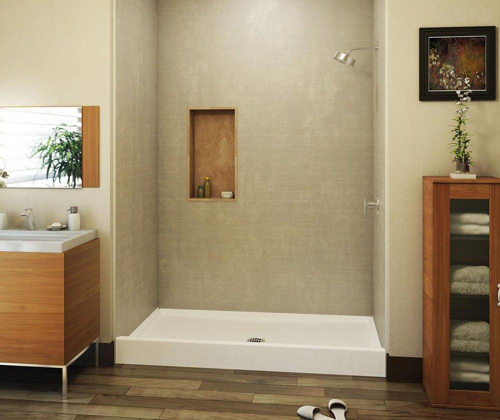 Swan White 60 x 34 in. Rectangle Shower Base 