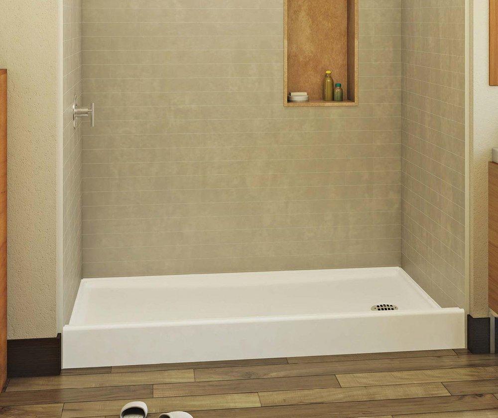 Swan White 60 x 30 in. Rectangle Shower Base 